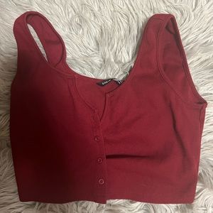 Shein button up tank top